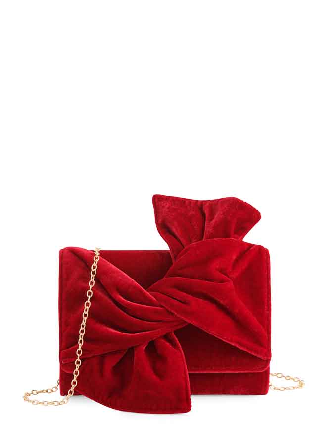 CORA CLUTCH-CRIMSON