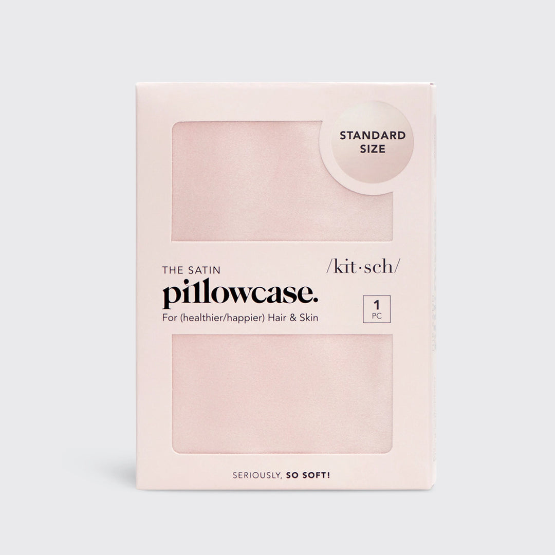 SATIN STANDARD PILLOWCASE-BLUSH