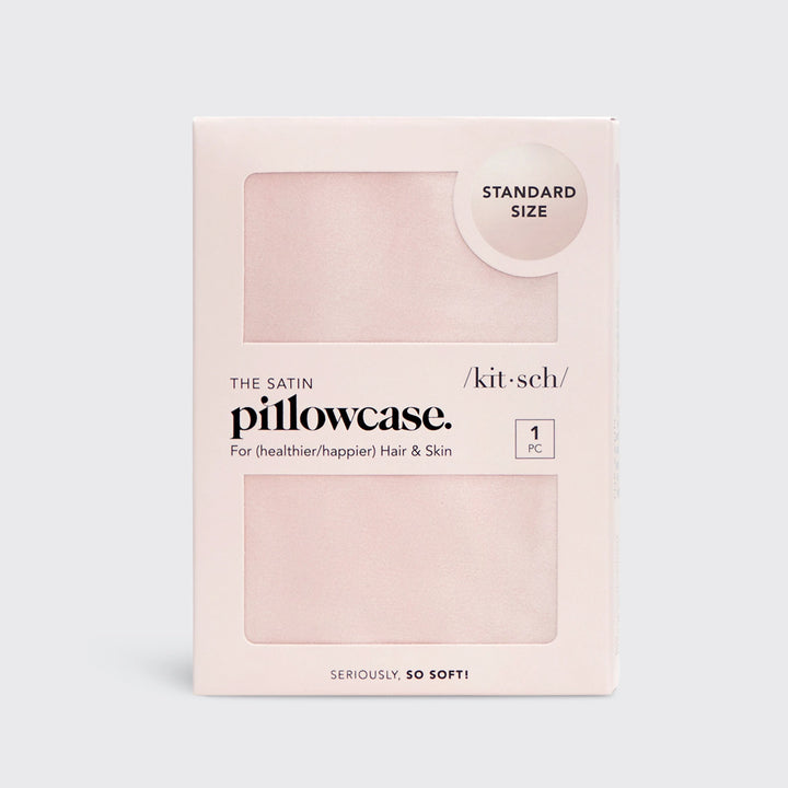 SATIN STANDARD PILLOWCASE-BLUSH