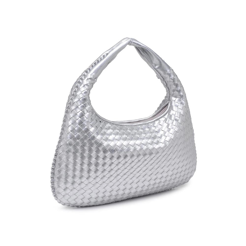 ADELA WOVEN HOBO-SILVER