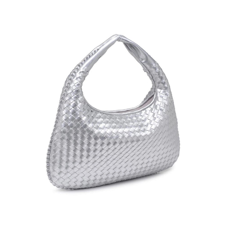 ADELA WOVEN HOBO-SILVER