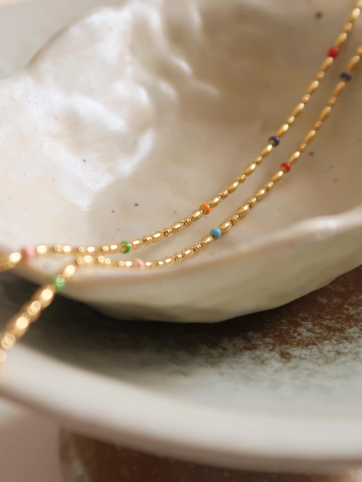 TAVE 18K GOLD PETITE BEADED NECKLACE