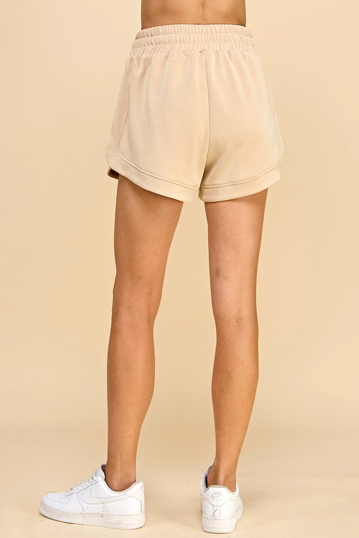 DRAWSTRINGLOUNG SHORTS-BEIGE