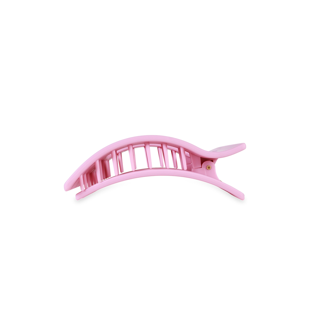 SMALL FLAT RECTANGLE HAIR CLIP-MERRY PINKMAS