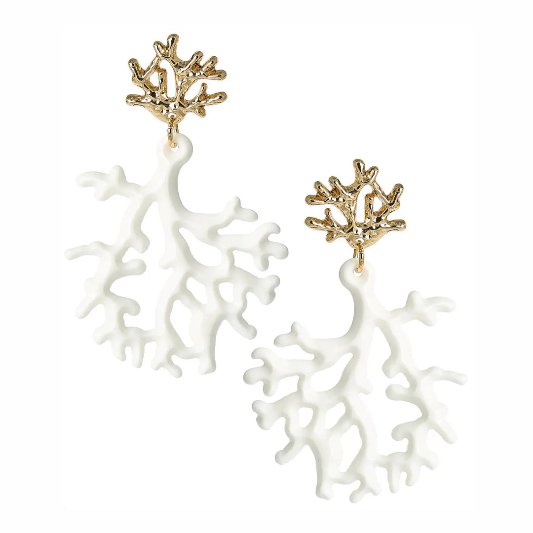 TULA CORAL ACRYLIC EARRING-WHITE