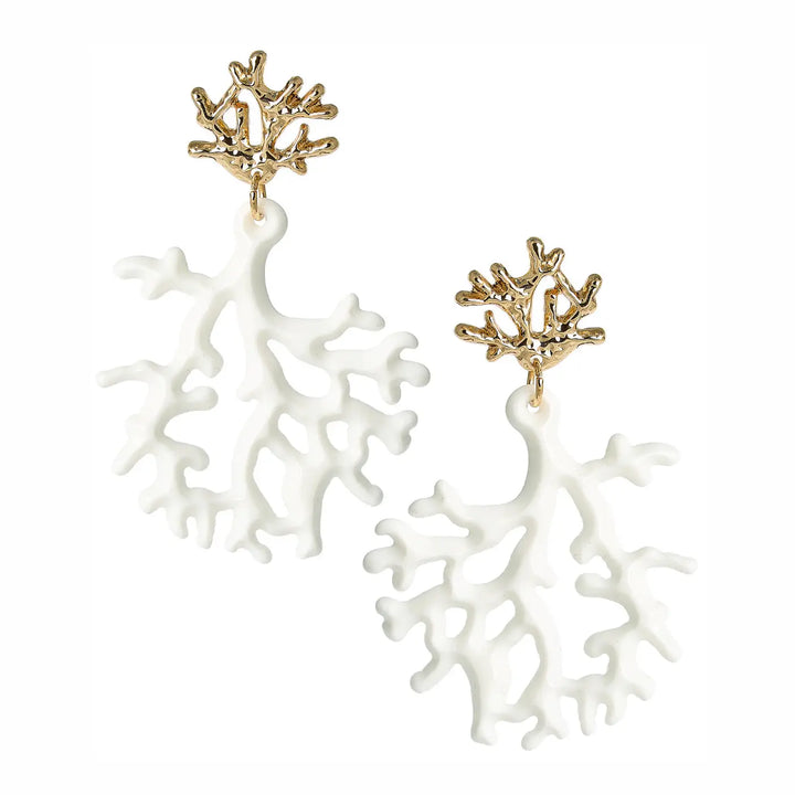 TULA CORAL ACRYLIC EARRING-WHITE
