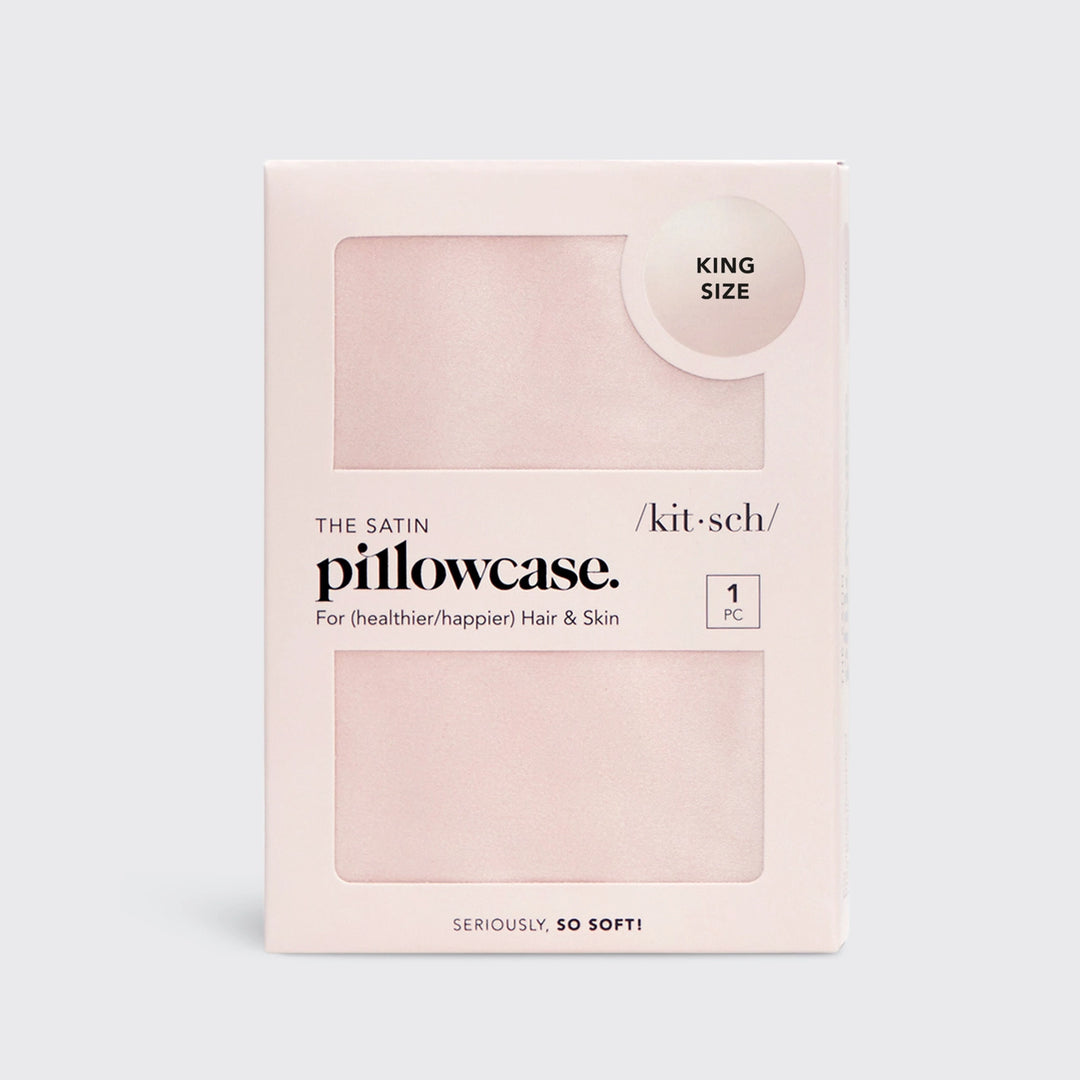 SATIN KING PILLOWCASE-BLUSH