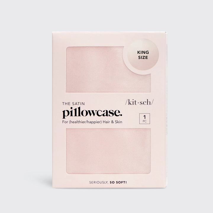 SATIN KING PILLOWCASE-BLUSH