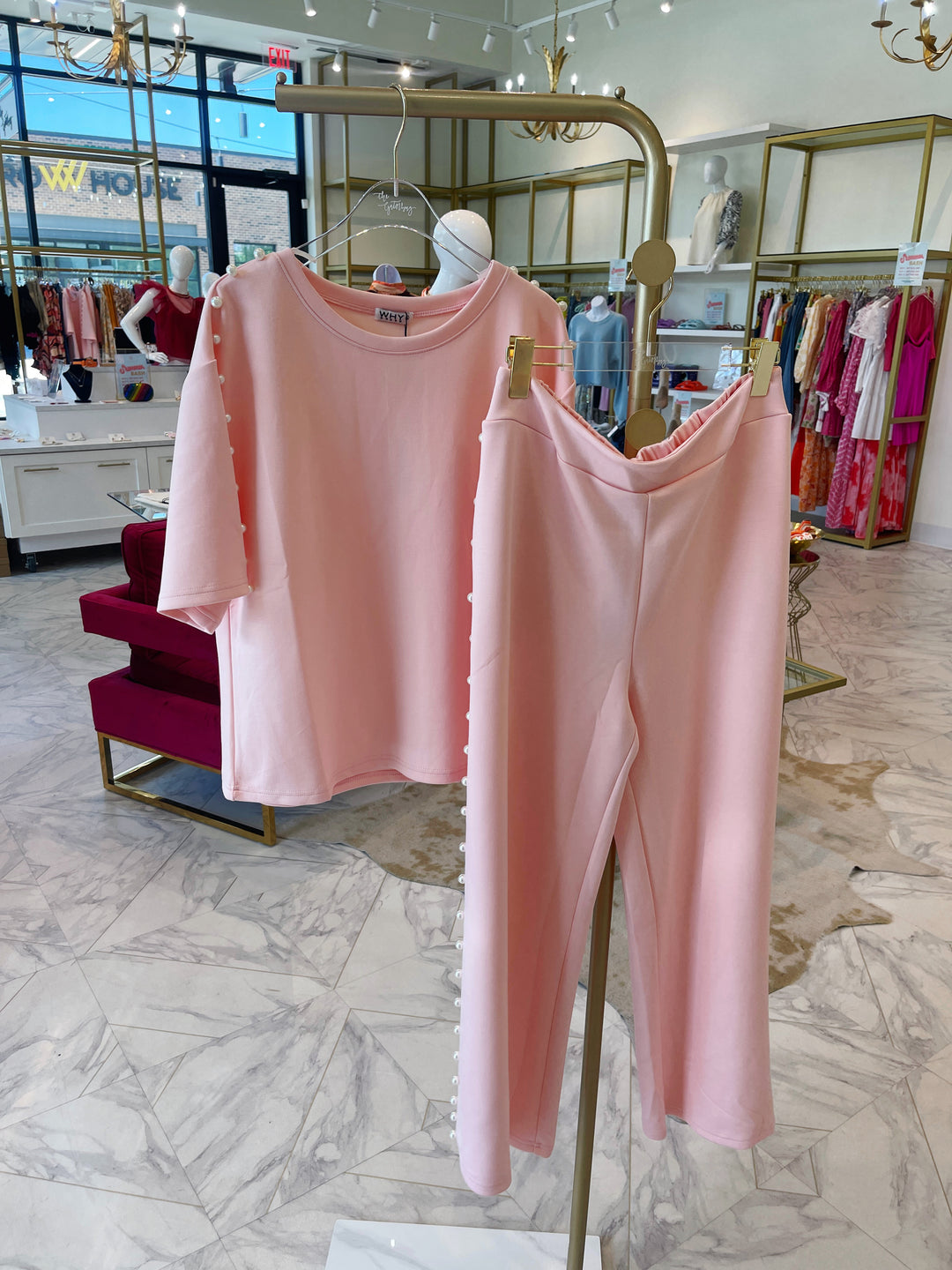 PEARL LYOCELL TOP-PINK