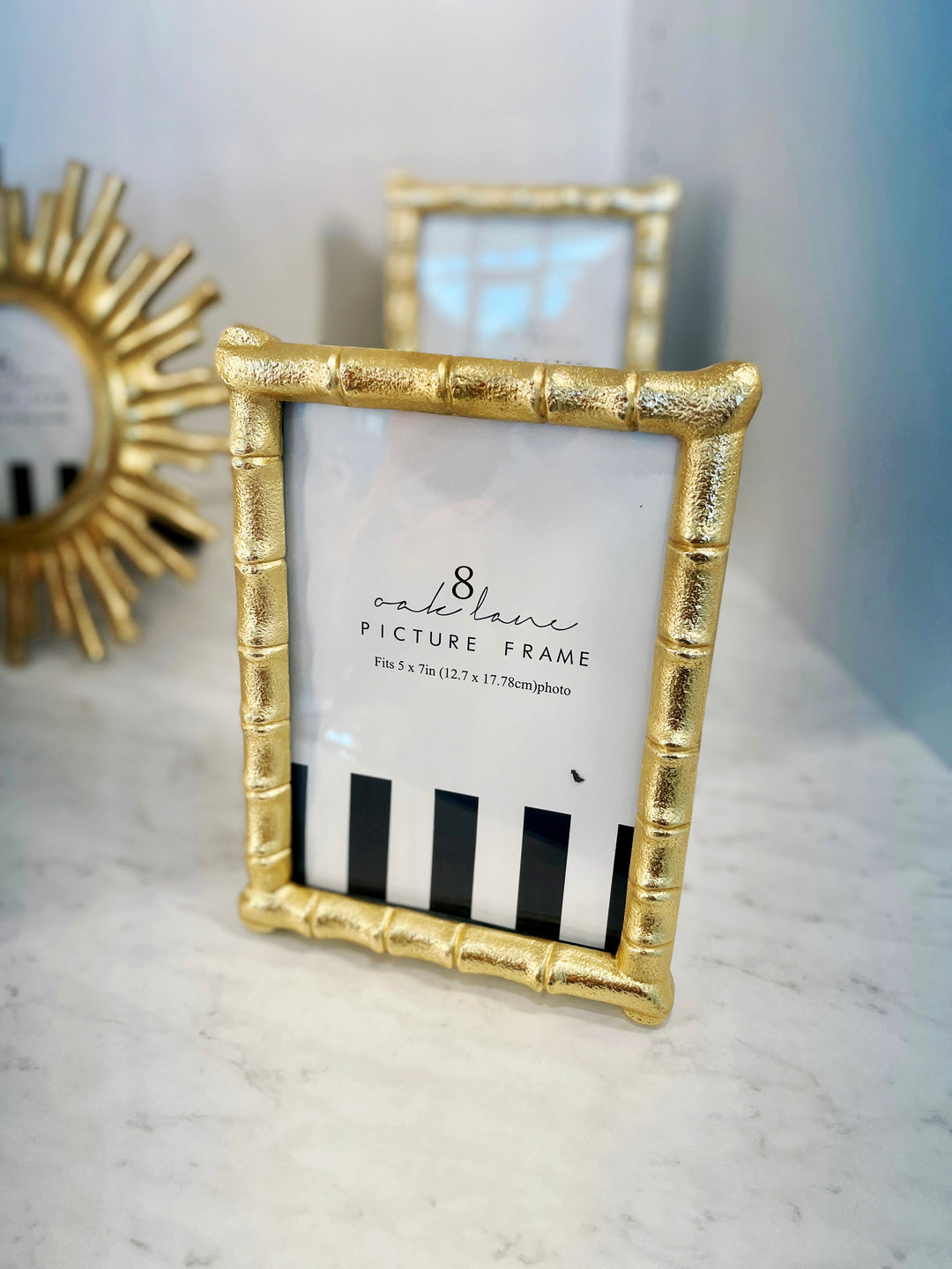 BAMBOO 5X7 PICTURE FRAME-GOLD
