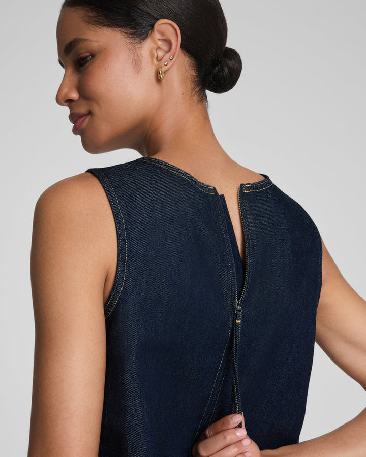 LIGHTWEIGHT DENIM SHELL TANK-RINSE