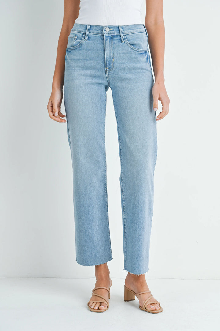 THE SLIM PALAZZO-LIGHT DENIM