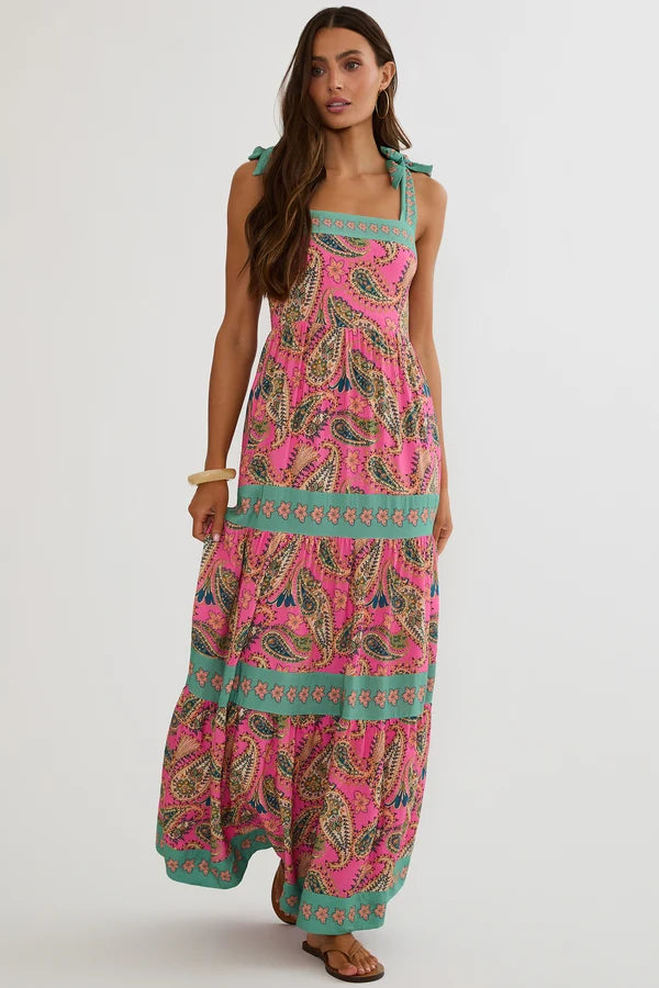 CHARLOTTE DRESS-CAPRI SOLEIL PAISLEY