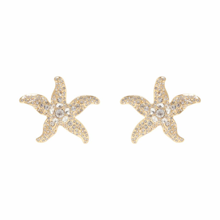 LUX BETTINA EARRINGS-GOLD/CLEAR