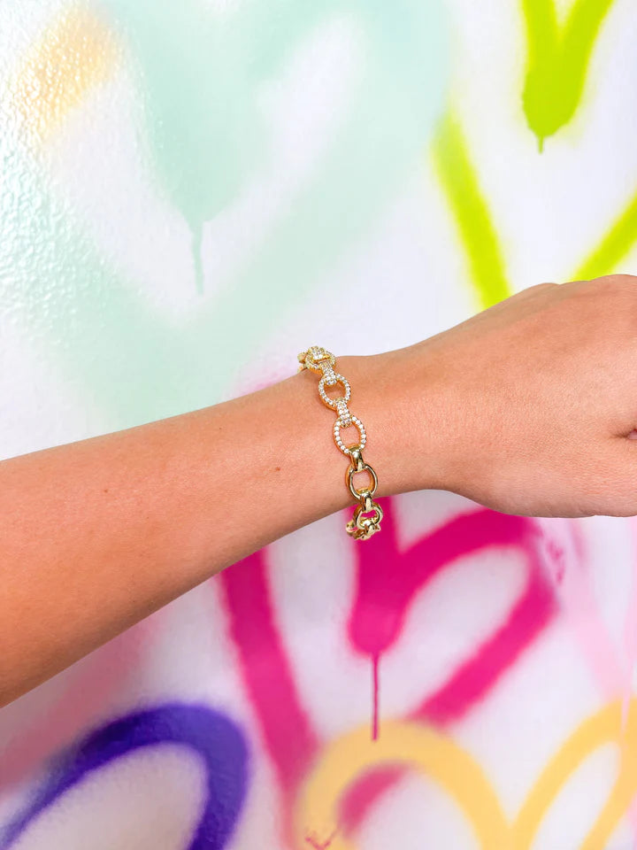 ADDISON TIMELESS PIECES BRACELET-GOLD/CLEAR