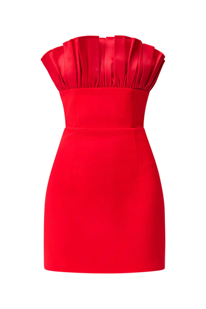 YASMINE MINI DRESS-RED