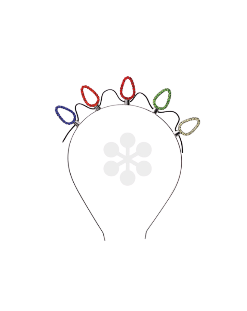 multi color christmas light headband 