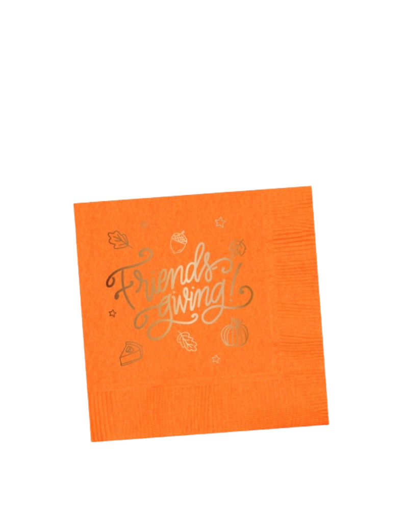 FRIENDSGIVING NAPKINS-ORANGE/COPPER