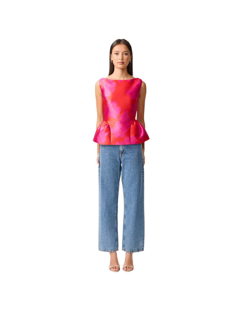 ELOISE TOP-RED/FUCHSIA
