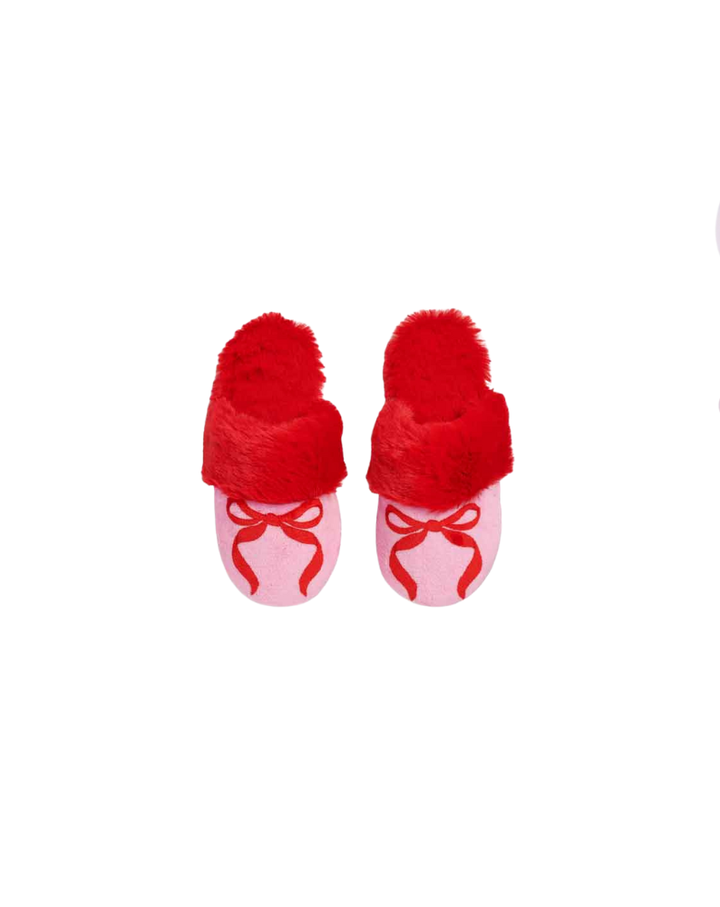 BOW SLIPPERS-PINK
