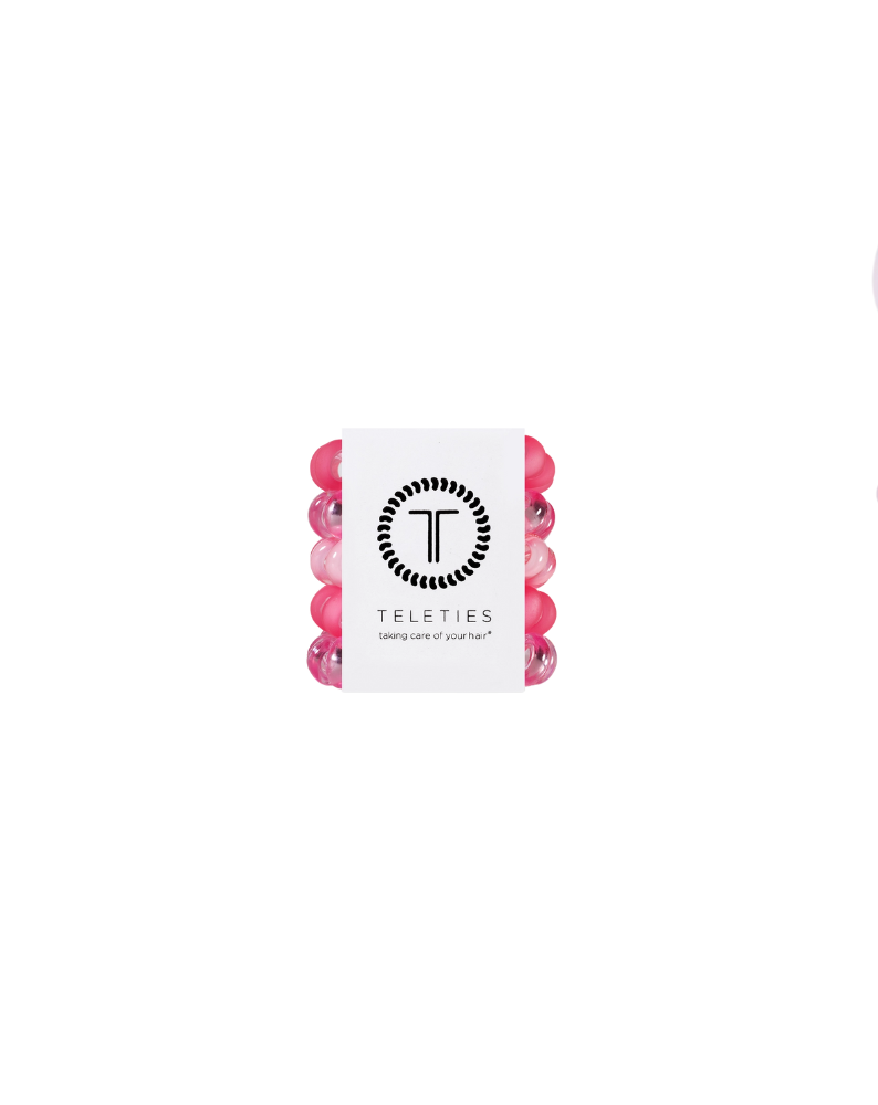 TINY SPIRAL HAIR TIES-PRETTY IN PINK