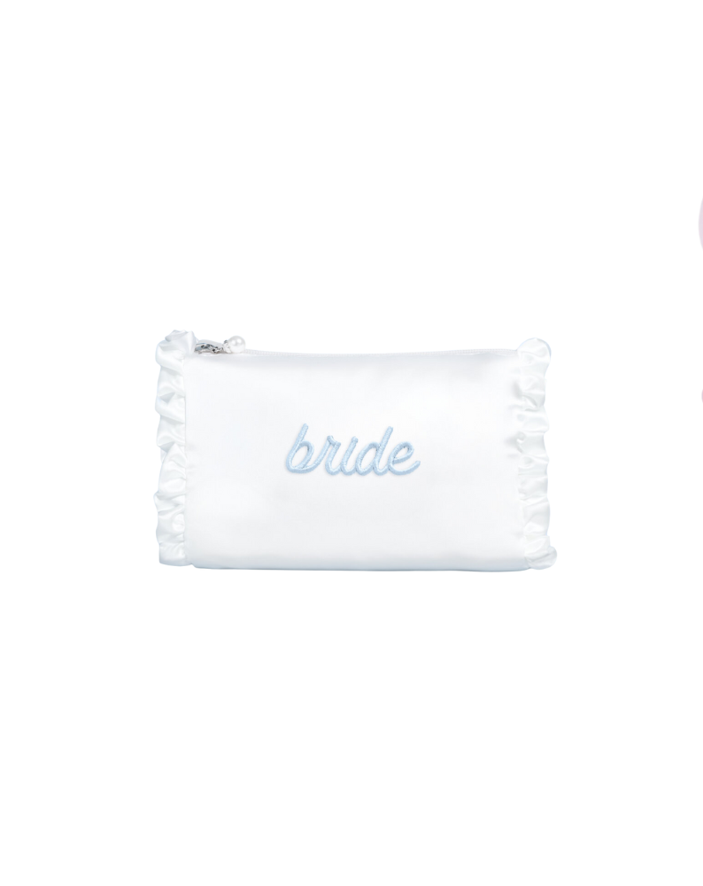 BRIDE EMBROIDERED COSMETIC BAG