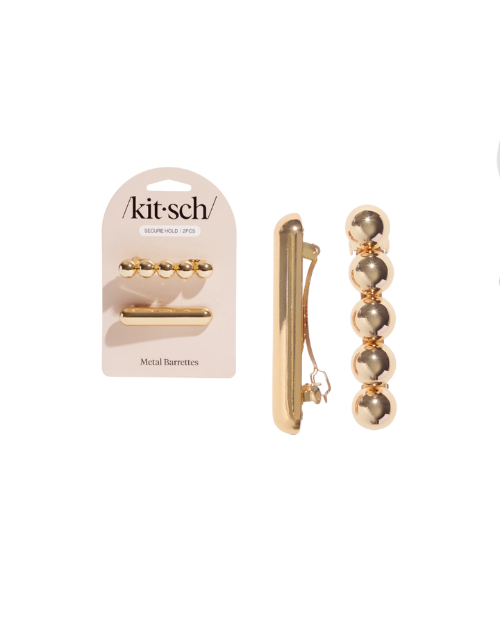 METAL BARRETTES-GOLD