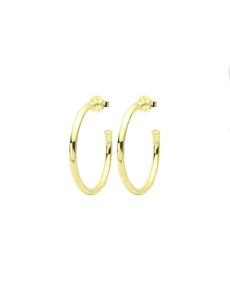 SMALL EVERYBODYS FAVORITE HOOPS- SHINY GOLD
