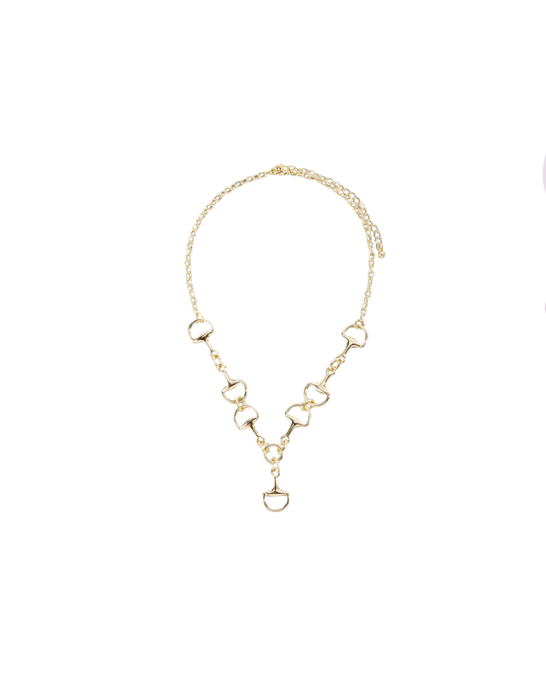 MIXED D LINK CHAIN NECKLACE-GOLD