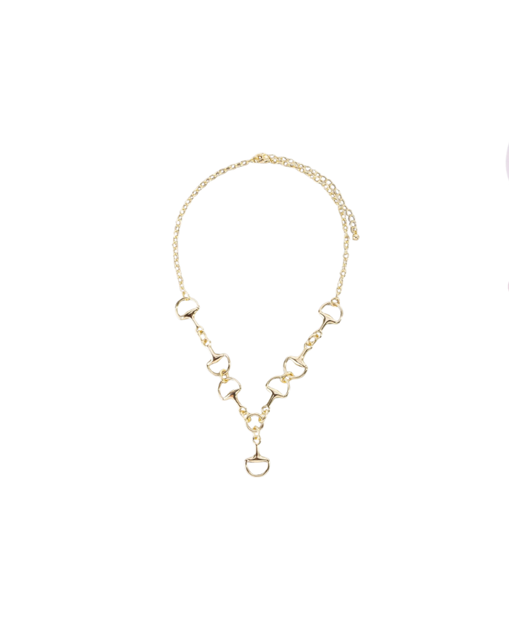 MIXED D LINK CHAIN NECKLACE-GOLD