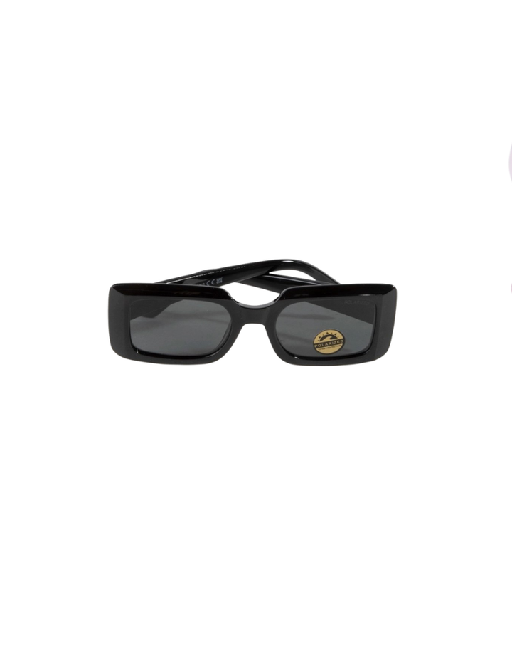 POLARIZED RECTANGLE SUNGLASSES-BLACK
