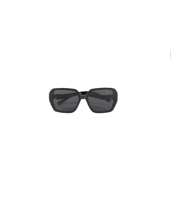 OVERSIZED SQUARE ACETATE SUNGLASSES-BLACK