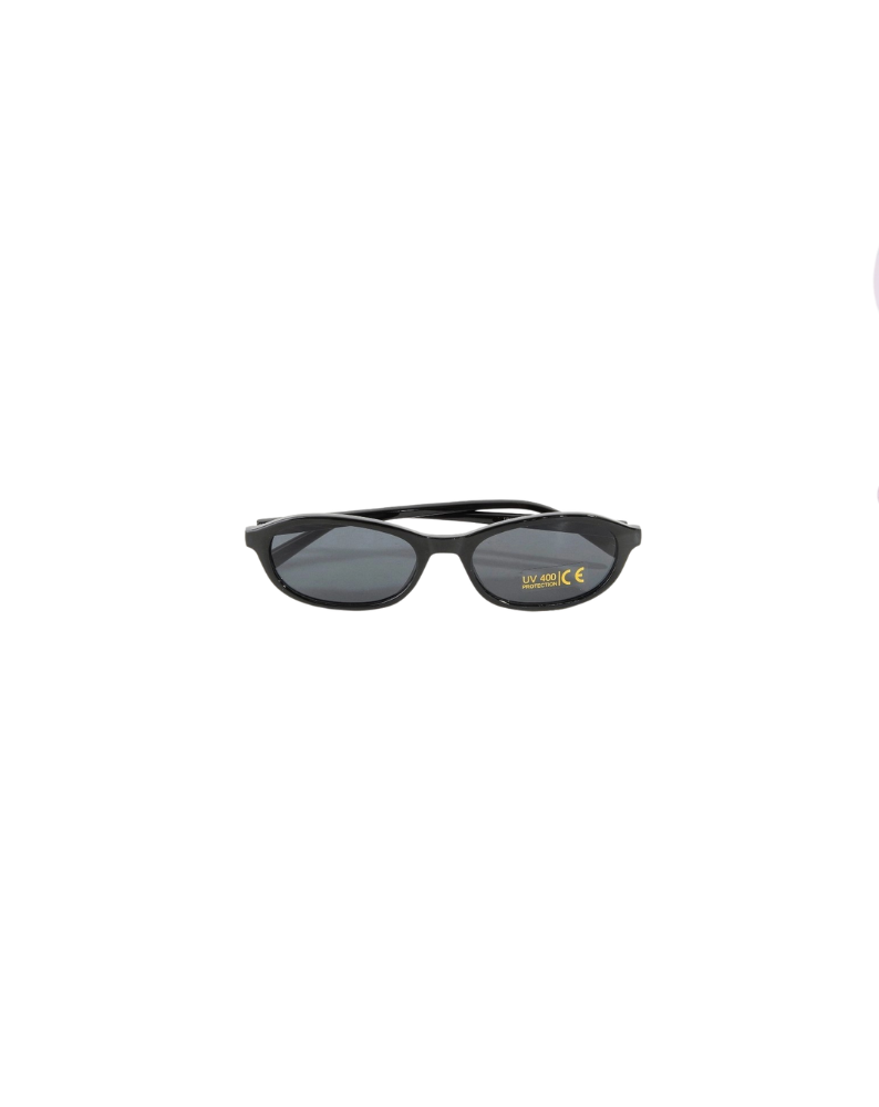 OVAL ACETATE SUNGLASSES-BLACK