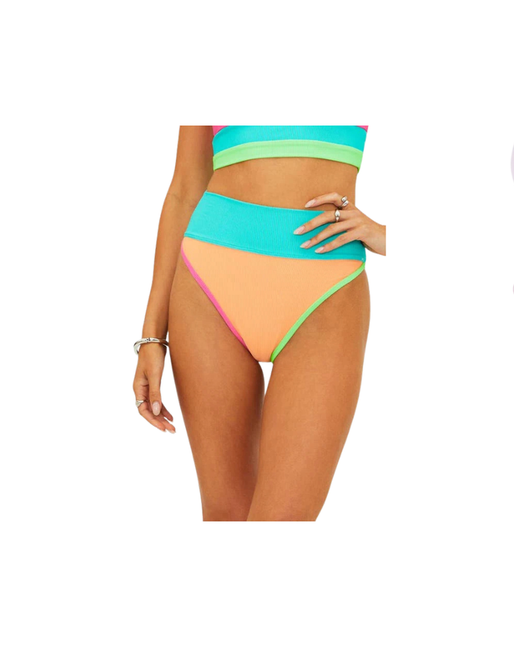 EMMY BOTTOM-AQUA HAZE COLOR BLOCK