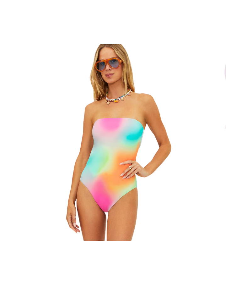 STASSIA ONE PIECE-STRAWBERRY SUNSET OMBRÉ