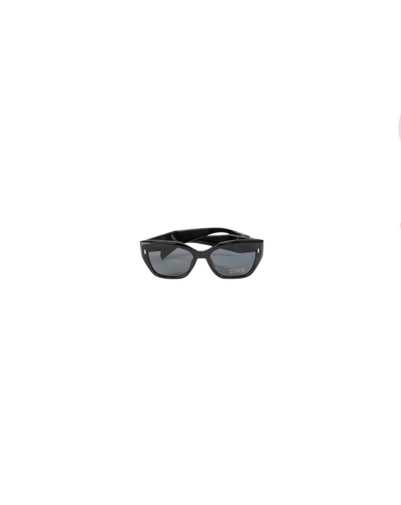 ACETATE CAT EYE SUNGLASSES-BLACK