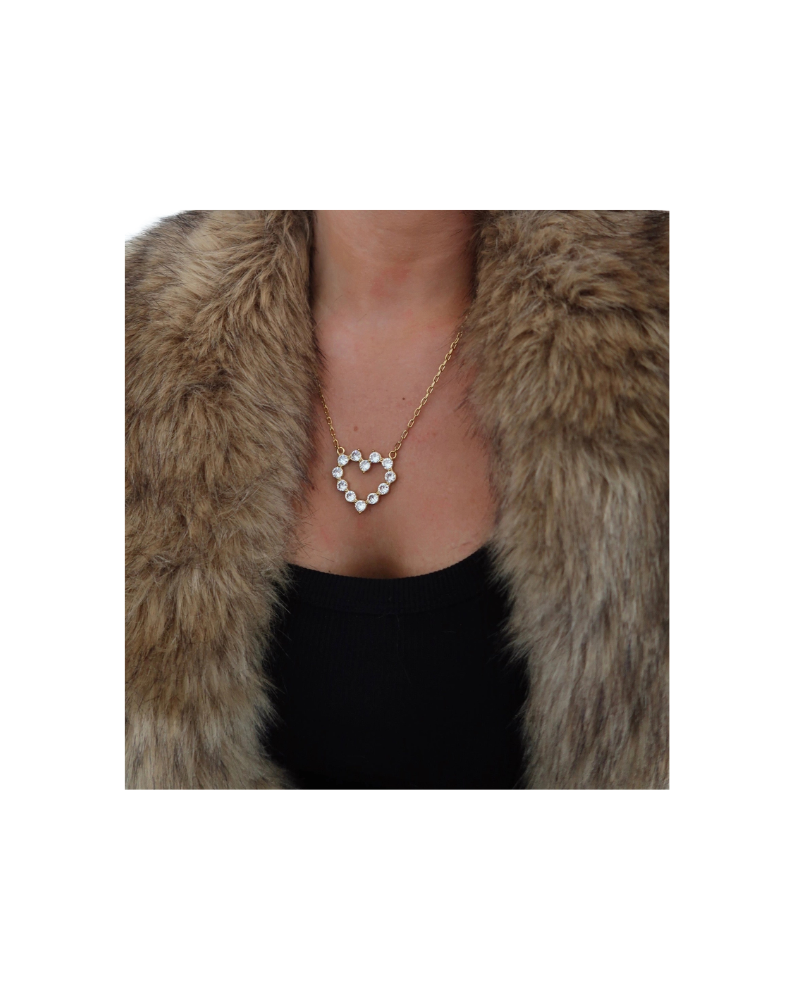 LARGE DIAMOND HEART-GOLD