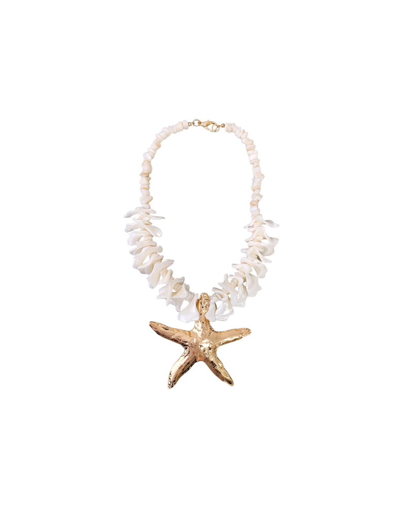 BORA BORA CHUNKY SHELL STARFISH NECKLACE