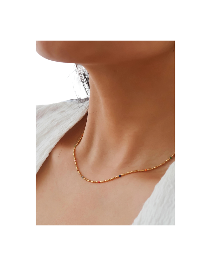 TAVE 18K GOLD PETITE BEADED NECKLACE