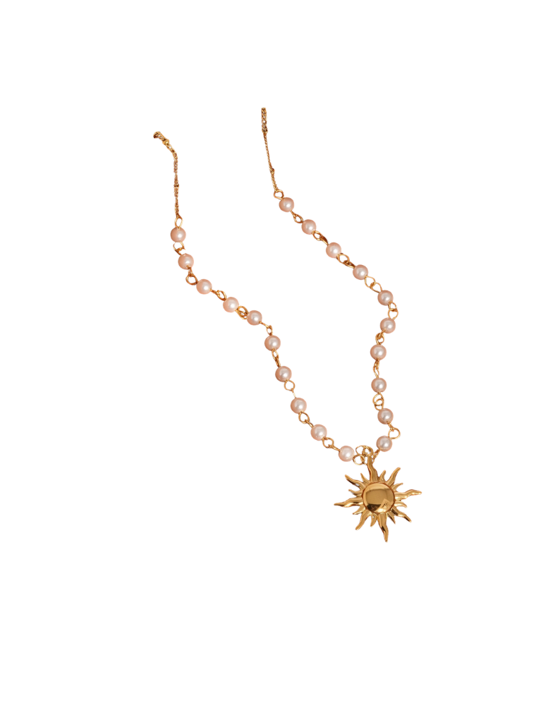KALANI 18K GOLD SUN BEADED NECKLACE