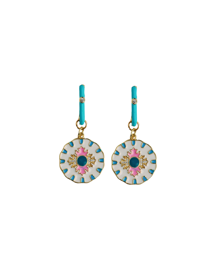 CAPRI TILE ENAMEL CHARM EARRINGS
