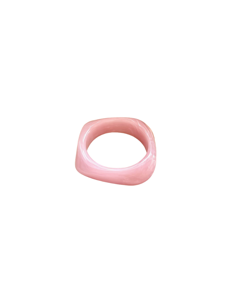 IRREGULAR ACRYLIC BRACELET-PINK