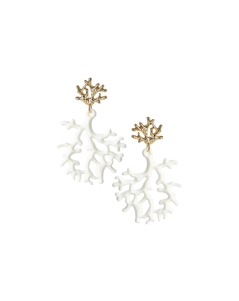 TULA CORAL ACRYLIC EARRING-WHITE