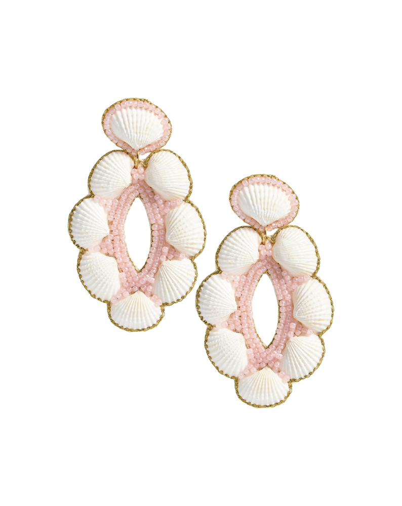 REMI SHELL EARRING-PINK