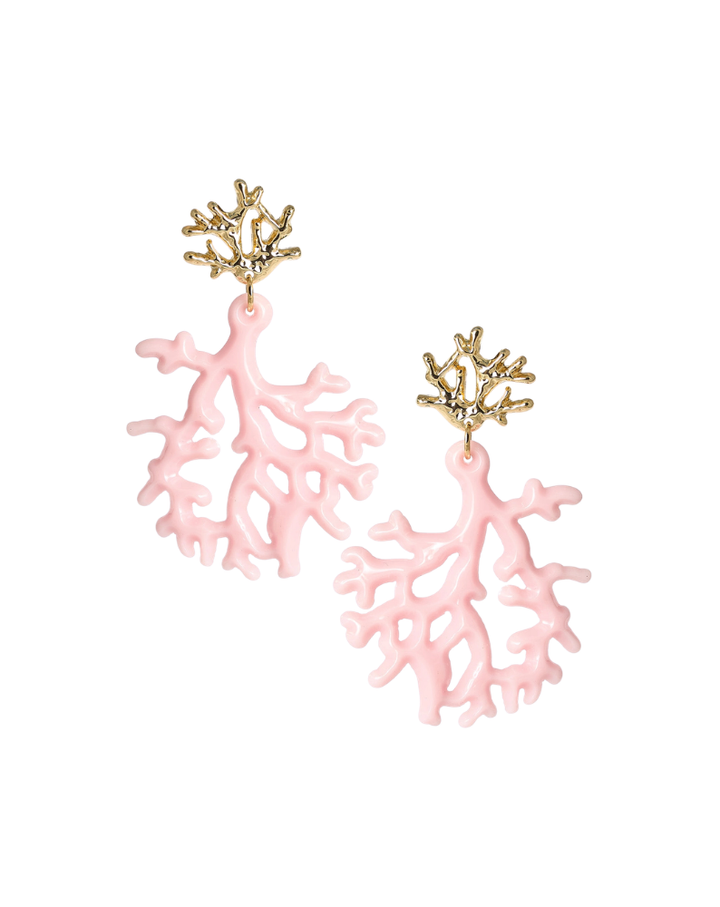 TULA CORAL ACRYLIC EARRING-LIGHT PINK