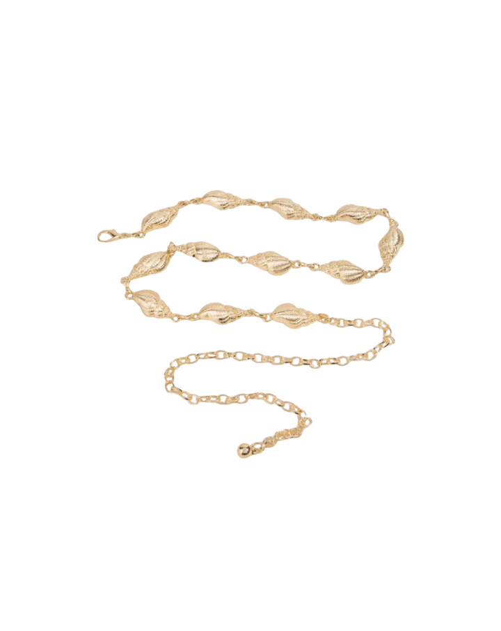 SEASHELL CHAIN BELT-GOLD