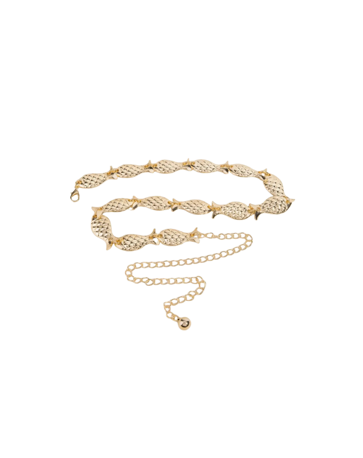 FISH LINK CHAIN BELT-GOLD