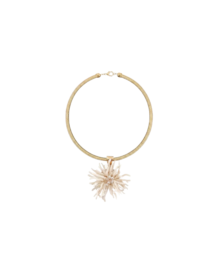 CORAL FLOWER COLLAR NECKLACE