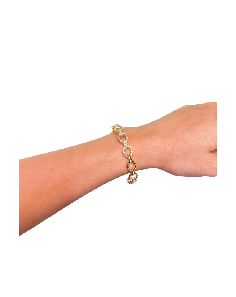 ADDISON TIMELESS PIECES BRACELET-GOLD/CLEAR