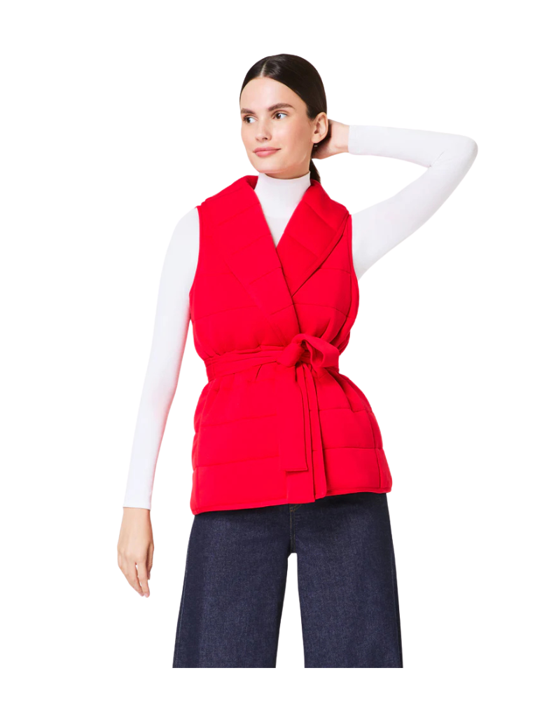 AIRESSENTIALS PUFFY VEST-SPANX RED